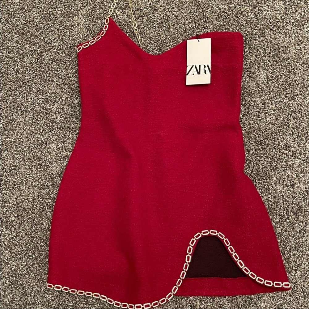 Zara chain trim asymmetric dress - Picture 11 of 13
